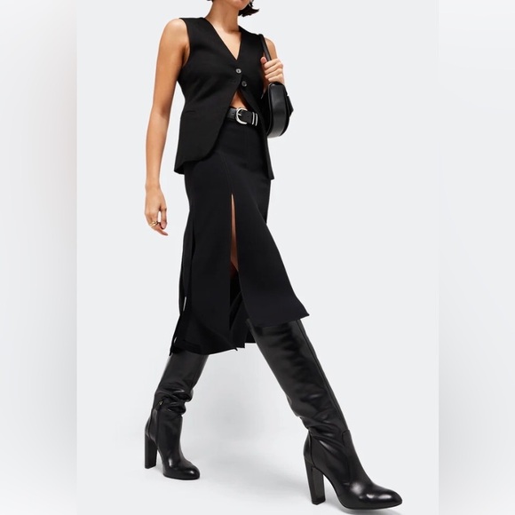 Stuart Weitzman Shoes - STUART WEITZMAN Vida 100 Knee High Leather Boots Black sz 10 40.5